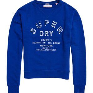 Womens’ Superdry Royal Blue Crewneck Sweatshirt-Size XL